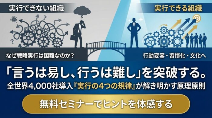 戦略を実行できる組織、実行できない組織の違いとは？
