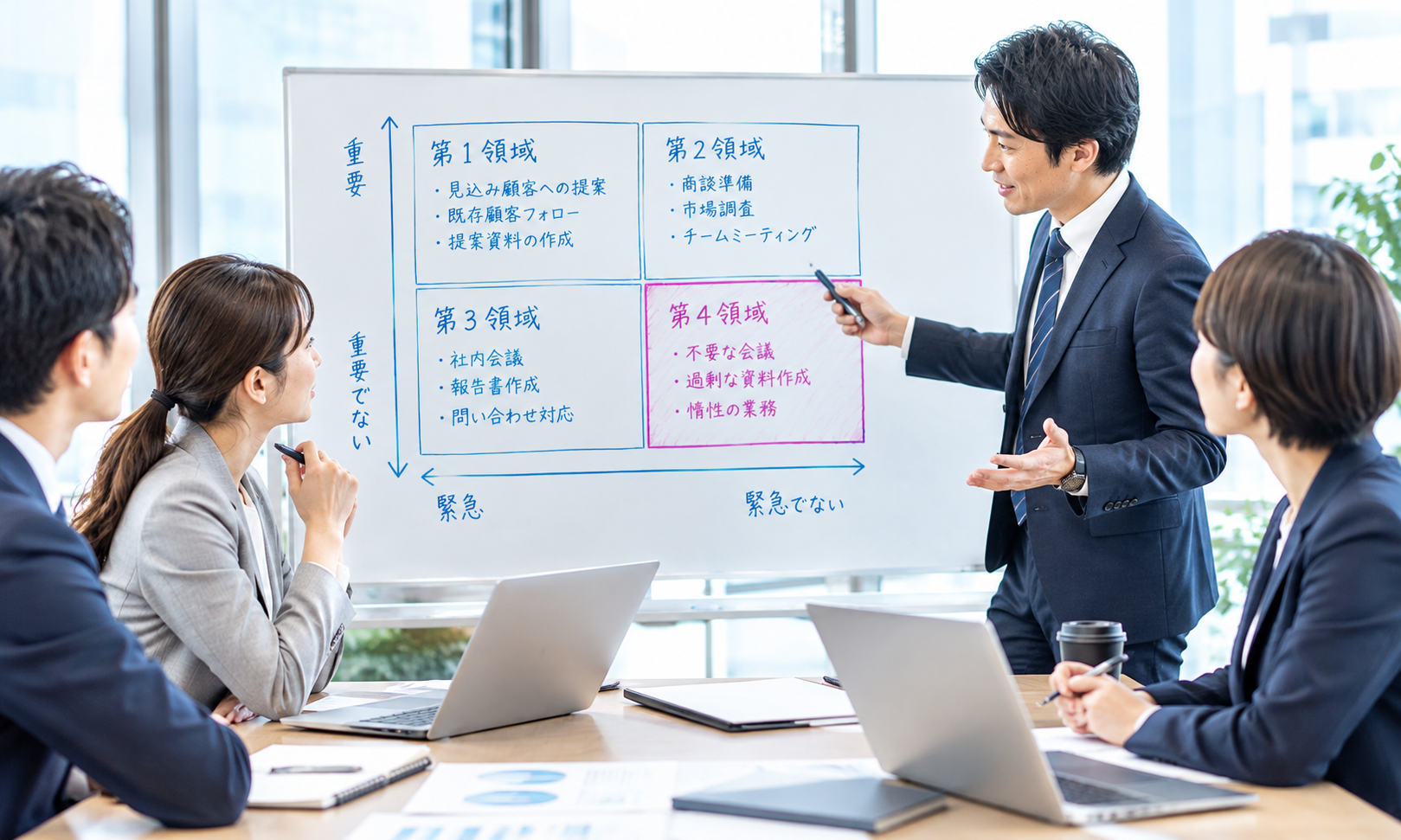 時間管理マトリクスと最優先活動の実行